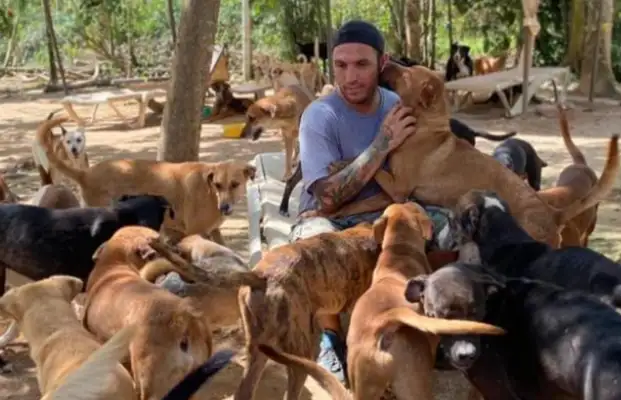When the hurricane hit, the men moved about 300 dogs home, and the madness saved all their lives