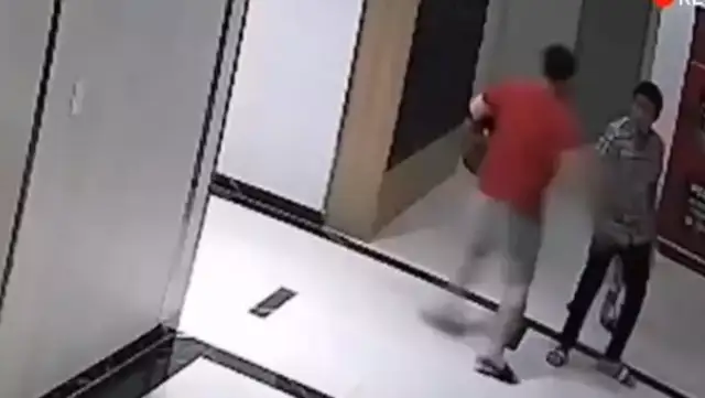 DAD KICKED A DOG WITHOUT A LEASH TO PROTECT HIS SON