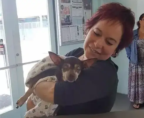 A 14-year-old blind dog whose dog was changed by this man