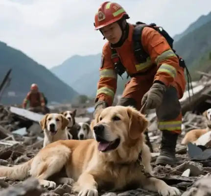 Tears! 17 years after the Wenchuan earthquake, all of the Wenchuan earthquake search and rescue dogs have died and their glory remains