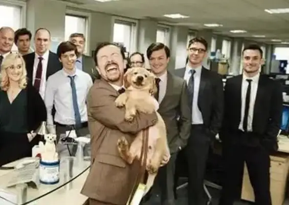 An interesting holiday, "Bring a dog to work," as a police dog, brought a pet