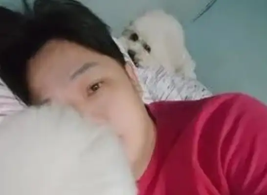 When a bear sees his master hugging another dog to sleep, the second he gets angry: You better not sleep too much