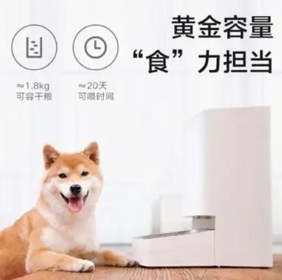 the iPhone13 remotely fixes the pet snack machine to keep the hairy kids well. Box