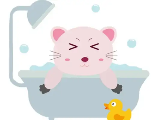 What happens when a pet showers with a man's bath