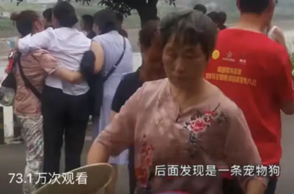 The girl cried for help because the dog fell, the boy drowned, and the boy was suspected to be misled