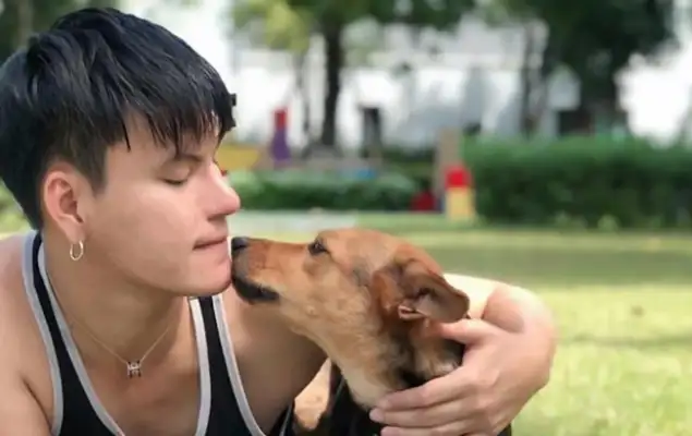 Did you wake up with a dog? Dude, you tied it up last night