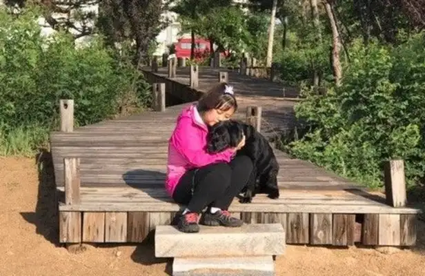 The continent's guide dog Jenny retired after eight years, accompanying her new owner
