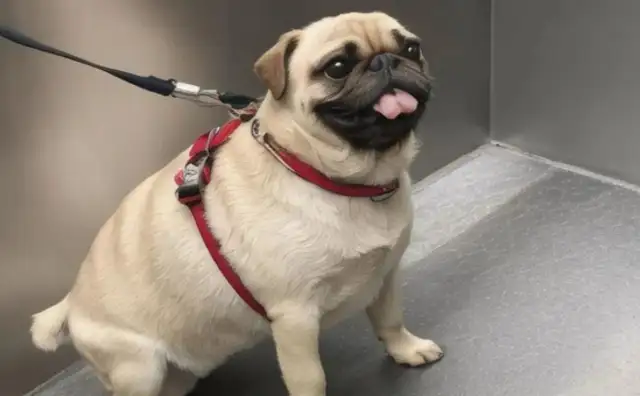 The stray dog sneaked into the house while the door was closed