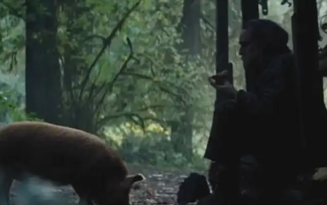 A dog drives Keenu crazy. A pig makes Cage sad