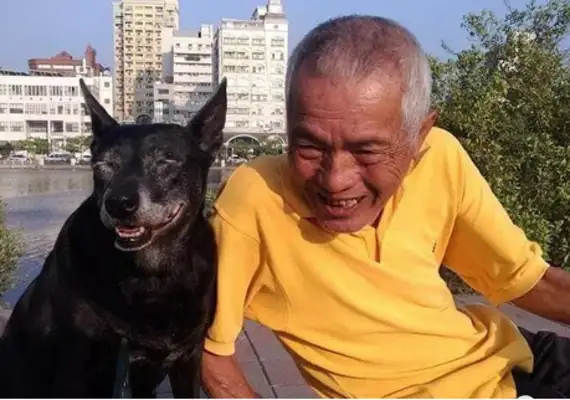 How did a dog survive 25 years? 80-year-old grandfather: Please take more pictures with him
