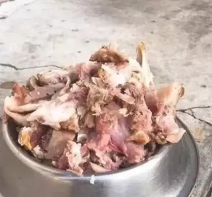 Grandma used to feed only the bones and black dogs, and now the bowl is full of flesh