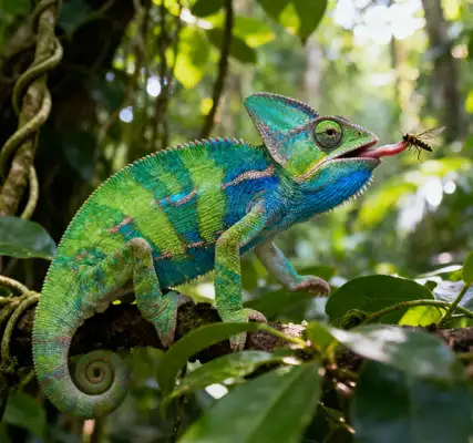 Chameleon breeding difficulties: stress and dehydration responses